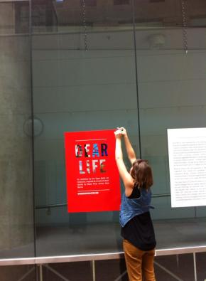 Vancouver Public Library 'Dear Life' Exhibit Set-up