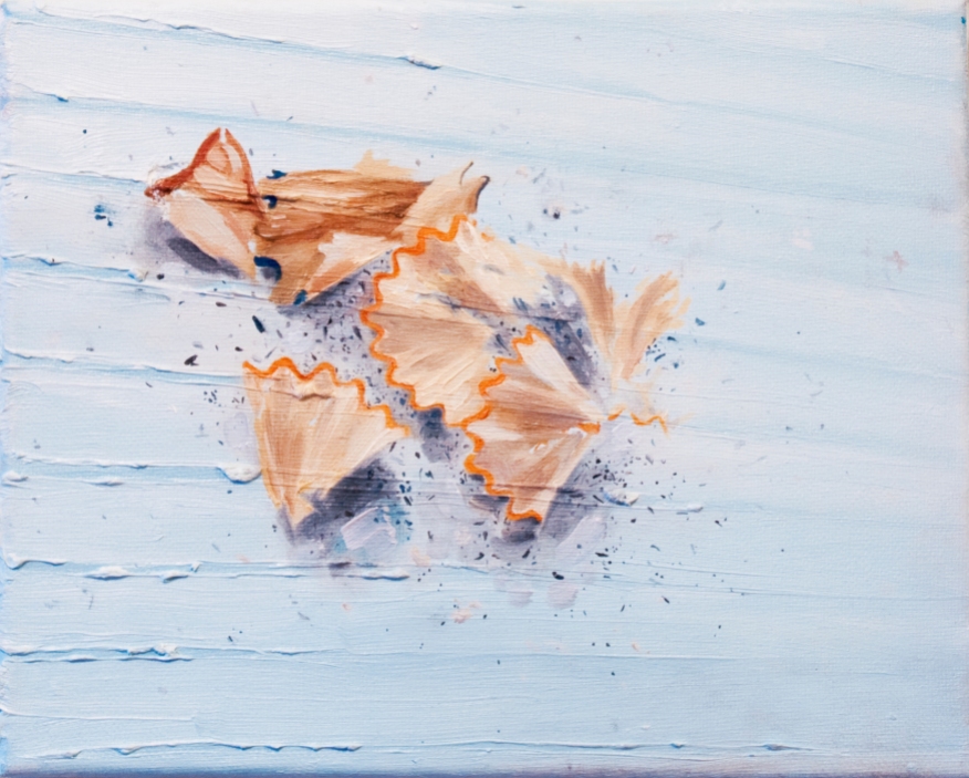 'Pencil Shavings' by Breanne McDaniel, Oil on Canvas. From Voices.