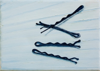 'Bobby Pins' by Breanne McDaniel, Oil on Canvas. From Leaving Maverley.