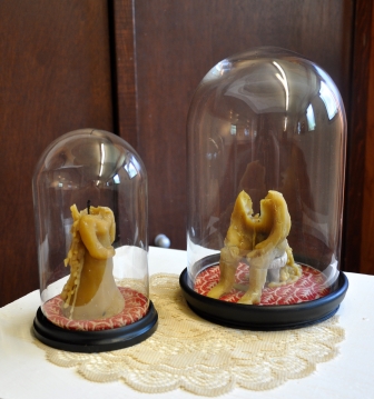 I Came Here With a Pain in My Heart Jenny Hawkinson Diorama with handmade beeswax candles